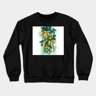 Golden Hops on Green Paint Crewneck Sweatshirt